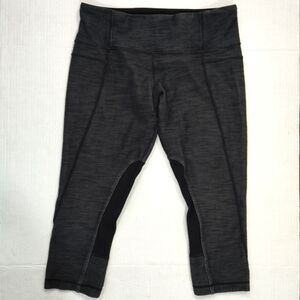Lululemon Riding Crop pants Slub Denim Gray 8 Crops